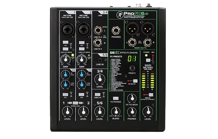 Bàn mixer Mackie ProFX6v3 đa dạng các tính năng Bàn mixer Mackie ProFX6v3 đa dạng các tính năng